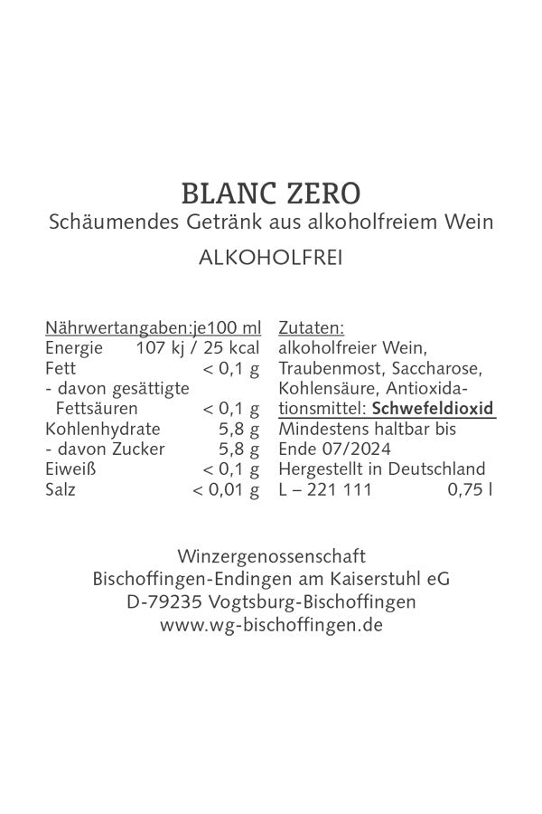 Bischoffinger - Blanc Zero